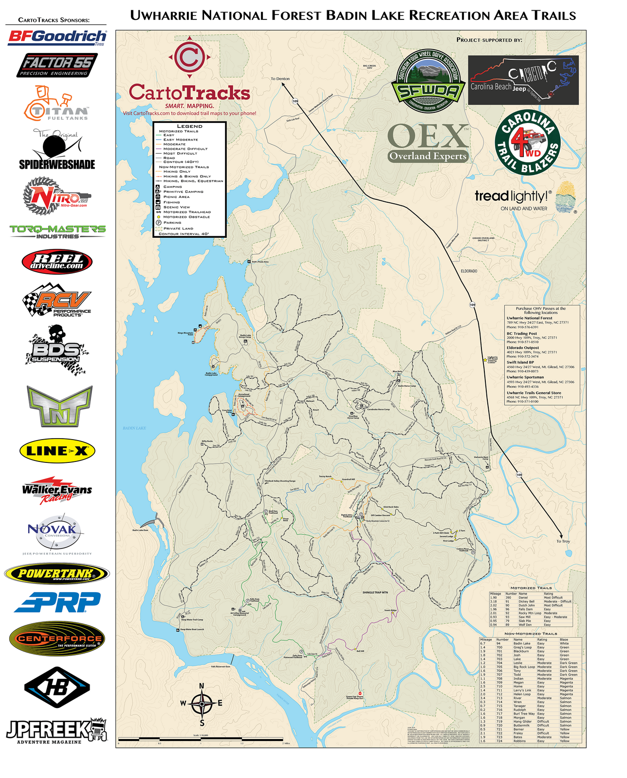 Uwharrie Mountsins Trail Map Jeep Trails, Map, Trail Maps | atelier ...